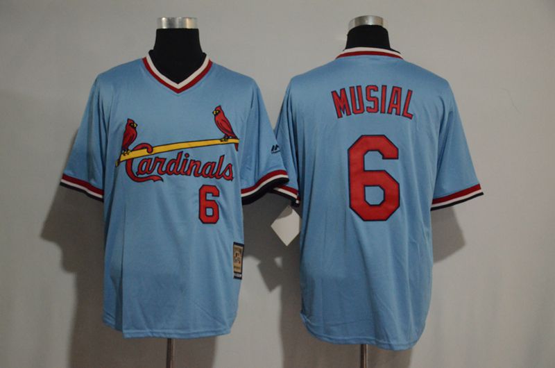 2017 MLB St Louis Cardinals #6 Musial blue jersey->pittsburgh penguins->NHL Jersey